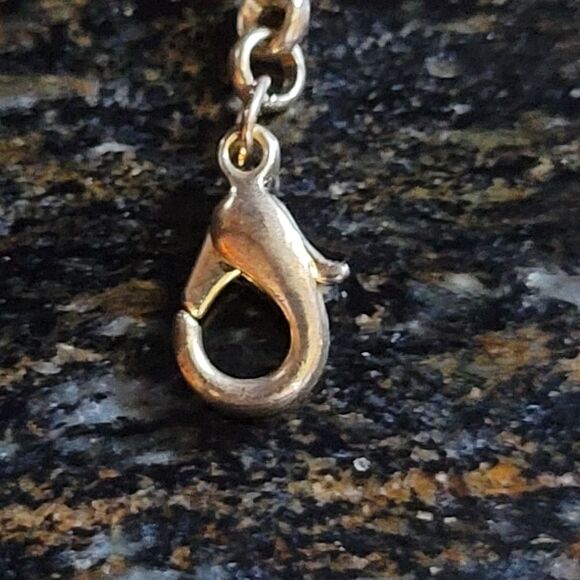 💍Goldtone Bracelet With Heart Charm Pink Stone Vintage - Picture 5 of 6